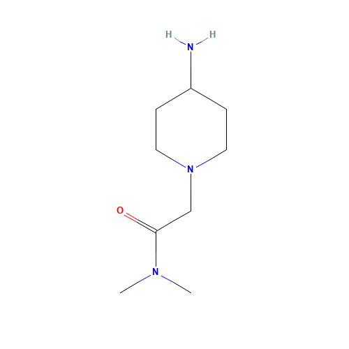 2-(4-aminopiperidin-1-yl)-N,N-dimethylacetamide (CAS: 882562-49-4) - Chemical Structure and Molecular Formula 