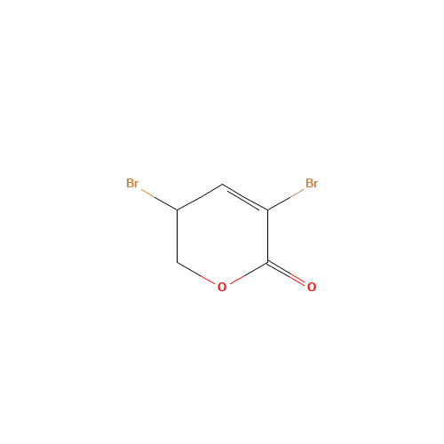 3,5-dibromo-2,3-dihydropyran-6-one (CAS: 137776-72-8) - Chemical Structure and Molecular Formula 