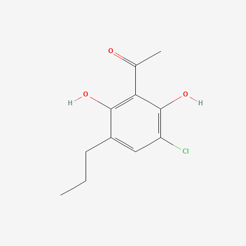 1-(3-chloro-2,6-dihydroxy-5-propylphenyl)ethanone (CAS: 102624-59-9) - Chemical Structure and Molecular Formula 