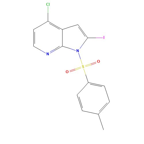 4-chloro-2-iodo-1-(4-methylphenyl)sulfonylpyrrolo[2,3-b]pyridine (CAS: 348640-26-6) - Related Chemical Product