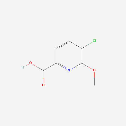 5-chloro-6-methoxypyridine-2-carboxylic acid (CAS: 1214373-91-7) - Chemical Structure and Molecular Formula 