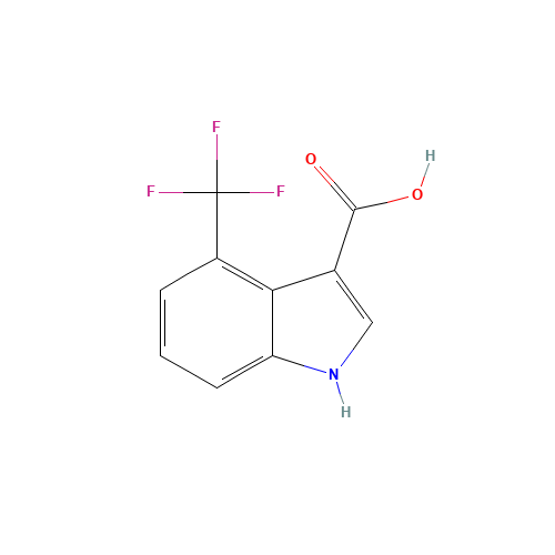 4-(trifluoromethyl)-1H-indole-3-carboxylic acid (CAS: 959238-76-7) - Chemical Structure and Molecular Formula 