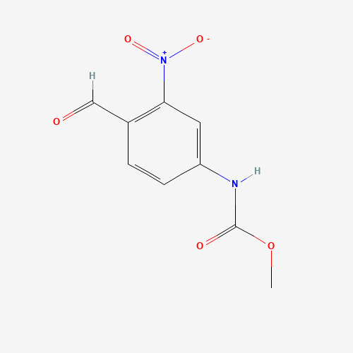 methyl N-(4-formyl-3-nitrophenyl)carbamate (CAS: 1422387-34-5) - Chemical Structure and Molecular Formula 