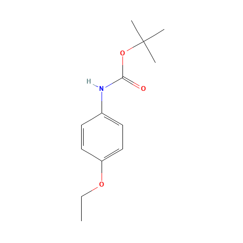 tert-butyl N-(4-ethoxyphenyl)carbamate (CAS: 59255-66-2) - Chemical Structure and Molecular Formula 