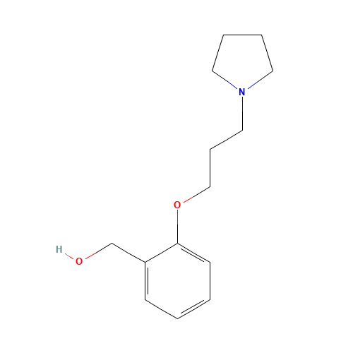 [2-(3-pyrrolidin-1-ylpropoxy)phenyl]methanol (CAS: 290327-88-7) - Chemical Structure and Molecular Formula 