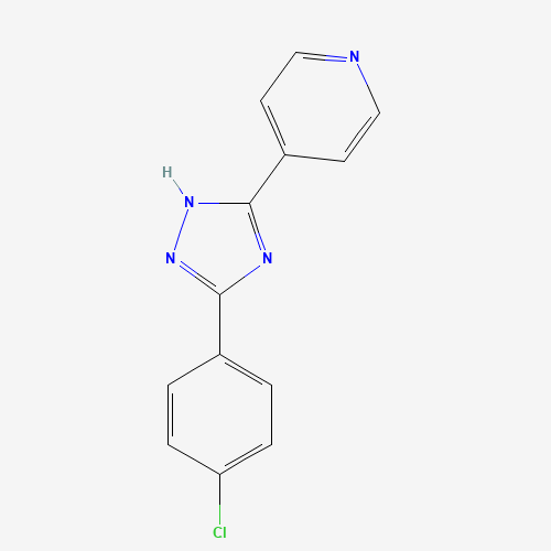 4-[3-(4-chlorophenyl)-1H-1,2,4-triazol-5-yl]pyridine (CAS: 36646-40-9) - Chemical Structure and Molecular Formula 