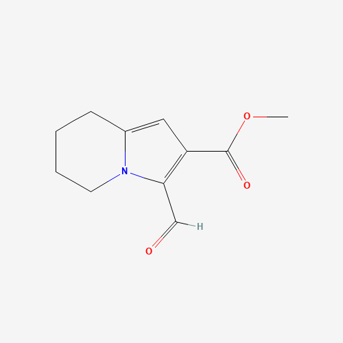 methyl 3-formyl-5,6,7,8-tetrahydroindolizine-2-carboxylate (CAS: 1433990-45-4) - Chemical Structure and Molecular Formula 