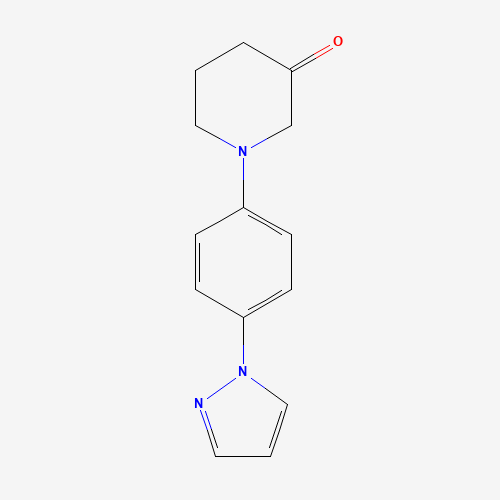 1-(4-pyrazol-1-ylphenyl)piperidin-3-one (CAS: 1418755-18-6) - Related Chemical Product