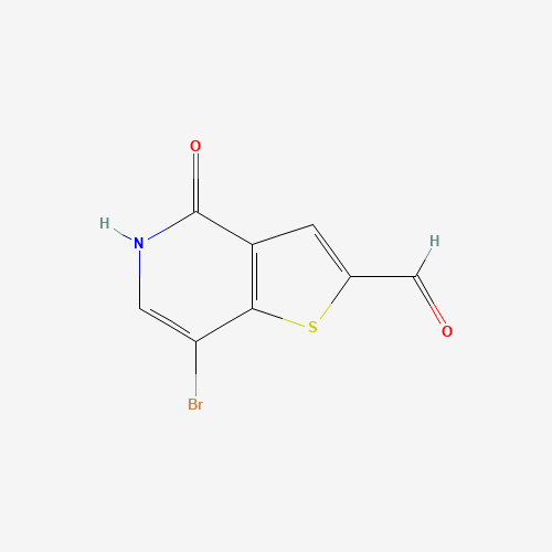 7-bromo-4-oxo-5H-thieno[3,2-c]pyridine-2-carbaldehyde (CAS: 1610520-28-9) - Chemical Structure and Molecular Formula 