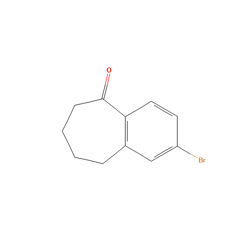 2-bromo-6,7,8,9-tetrahydrobenzo[7]annulen-5-one (CAS: 169192-93-2) - Chemical Structure and Molecular Formula 