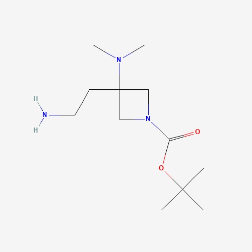 tert-butyl 3-(2-aminoethyl)-3-(dimethylamino)azetidine-1-carboxylate (CAS: 1227245-63-7) - Chemical Structure and Molecular Formula 
