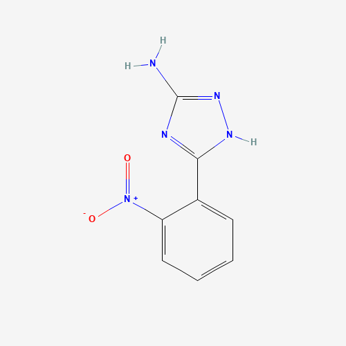 5-(2-nitrophenyl)-1H-1,2,4-triazol-3-amine (CAS: 59301-22-3) - Chemical Structure and Molecular Formula 