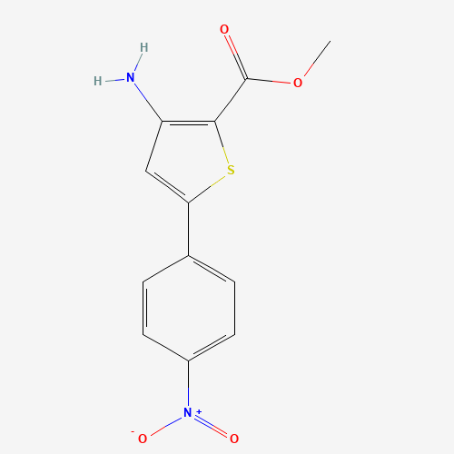 methyl 3-amino-5-(4-nitrophenyl)thiophene-2-carboxylate (CAS: 91076-99-2) - Chemical Structure and Molecular Formula 