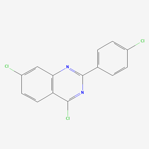 4,7-dichloro-2-(4-chlorophenyl)quinazoline (CAS: 885277-72-5) - Chemical Structure and Molecular Formula 
