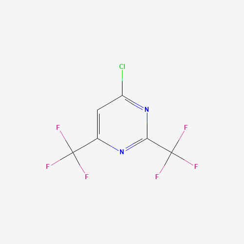 4-chloro-2,6-bis(trifluoromethyl)pyrimidine (CAS: 779-86-2) - Chemical Structure and Molecular Formula 