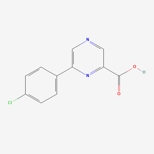 6-(4-chlorophenyl)pyrazine-2-carboxylic acid (CAS: 1258850-50-8) - Chemical Structure and Molecular Formula 