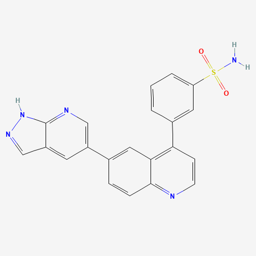 3-[6-(1H-pyrazolo[3,4-b]pyridin-5-yl)quinolin-4-yl]benzenesulfonamide (CAS: 1086060-10-7) - Related Chemical Product