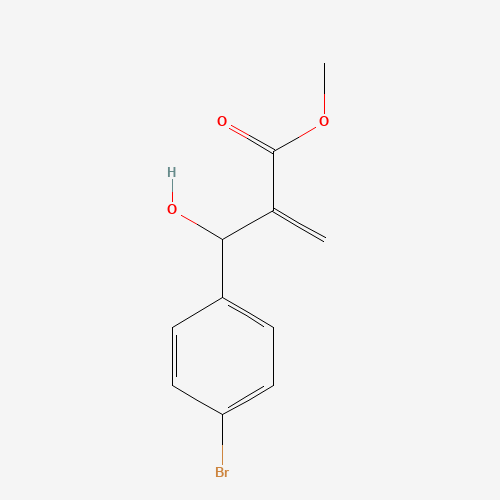 methyl 2-[(4-bromophenyl)-hydroxymethyl]prop-2-enoate (CAS: 251320-24-8) - Chemical Structure and Molecular Formula 
