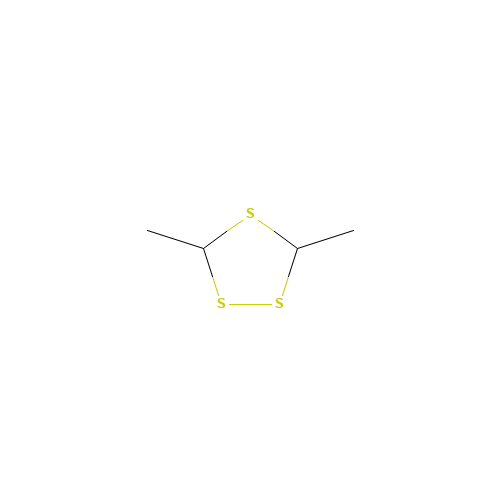 3,5-dimethyl-1,2,4-trithiolane (CAS: 23654-92-4) - Chemical Structure and Molecular Formula 