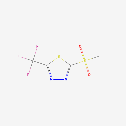 2-methylsulfonyl-5-(trifluoromethyl)-1,3,4-thiadiazole (CAS: 27603-25-4) - Chemical Structure and Molecular Formula 