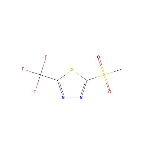 2-methylsulfonyl-5-(trifluoromethyl)-1,3,4-thiadiazole (CAS: 27603-25-4) - Chemical Structure and Molecular Formula 