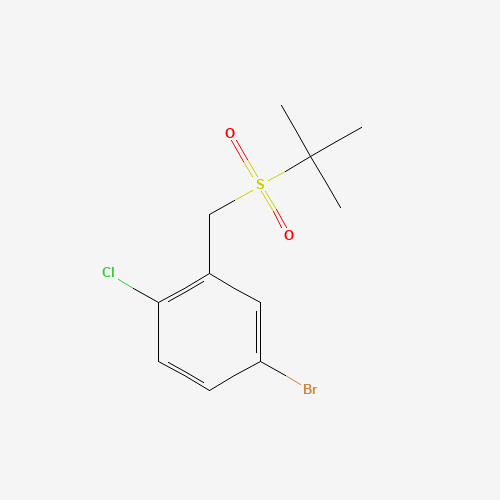 4-bromo-2-(tert-butylsulfonylmethyl)-1-chlorobenzene (CAS: 960409-50-1) - Chemical Structure and Molecular Formula 