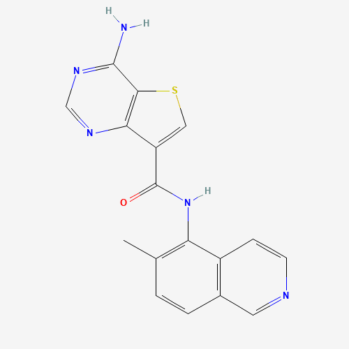 4-amino-N-(6-methylisoquinolin-5-yl)thieno[3,2-d]pyrimidine-7-carboxamide (CAS: 1446111-69-8) - Chemical Structure and Molecular Formula 