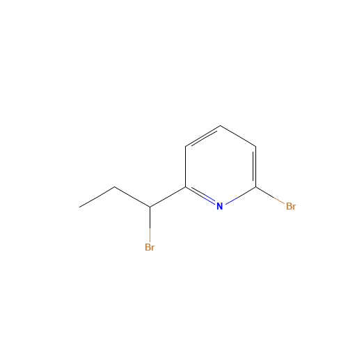 2-bromo-6-(1-bromopropyl)pyridine (CAS: 1352072-66-2) - Chemical Structure and Molecular Formula 