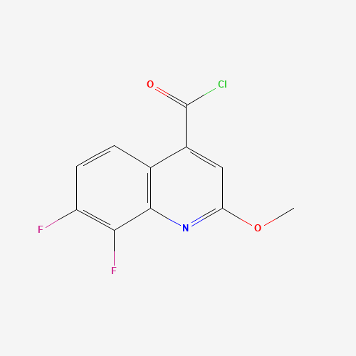 7,8-difluoro-2-methoxyquinoline-4-carbonyl chloride (CAS: 1125702-48-8) - Chemical Structure and Molecular Formula 