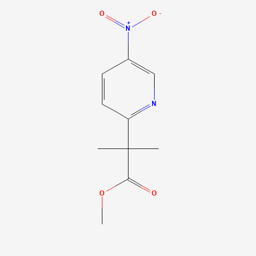 methyl 2-methyl-2-(5-nitropyridin-2-yl)propanoate (CAS: 292600-23-8) - Chemical Structure and Molecular Formula 