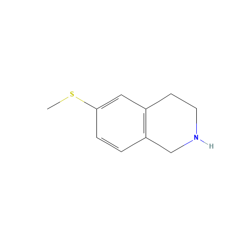 6-methylsulfanyl-1,2,3,4-tetrahydroisoquinoline (CAS: 110841-65-1) - Chemical Structure and Molecular Formula 