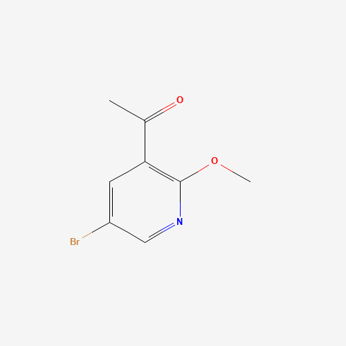 1-(5-bromo-2-methoxypyridin-3-yl)ethanone (CAS: 1256811-02-5) - Chemical Structure and Molecular Formula 