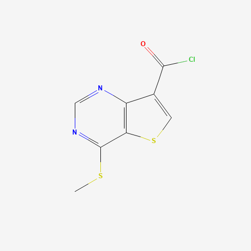 4-methylsulfanylthieno[3,2-d]pyrimidine-7-carbonyl chloride (CAS: 1527518-29-1) - Chemical Structure and Molecular Formula 