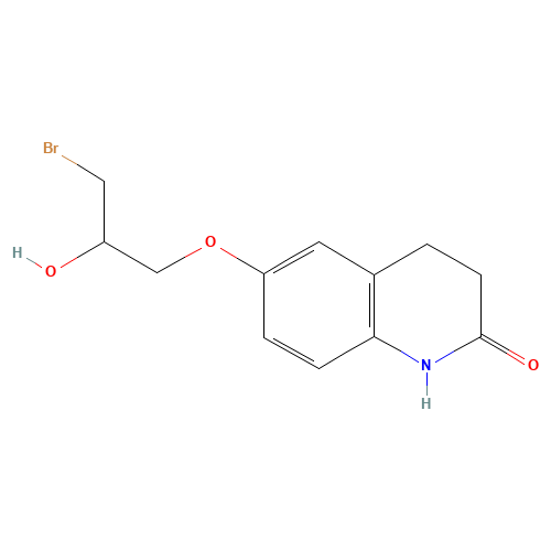 6-(3-bromo-2-hydroxypropoxy)-3,4-dihydro-1H-quinolin-2-one (CAS: 1429214-44-7) - Chemical Structure and Molecular Formula 
