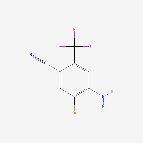 4-amino-5-bromo-2-(trifluoromethyl)benzonitrile (CAS: 155255-45-1) - Chemical Structure and Molecular Formula 