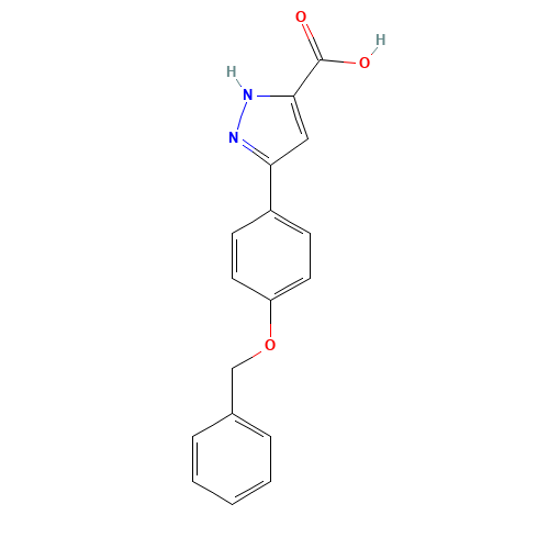 3-(4-phenylmethoxyphenyl)-1H-pyrazole-5-carboxylic acid (CAS: 795260-68-3) - Related Chemical Product