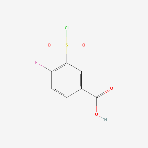 3-chlorosulfonyl-4-fluorobenzoic acid (CAS: 2267-40-5) - Chemical Structure and Molecular Formula 