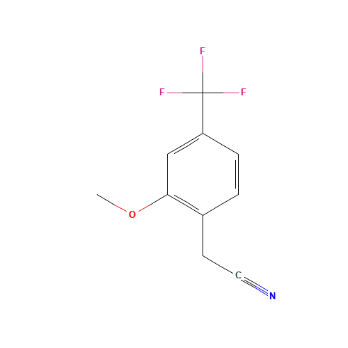 2-[2-methoxy-4-(trifluoromethyl)phenyl]acetonitrile (CAS: 1017779-20-2) - Chemical Structure and Molecular Formula 