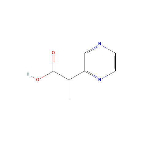 2-pyrazin-2-ylpropanoic acid (CAS: 36932-80-6) - Chemical Structure and Molecular Formula 