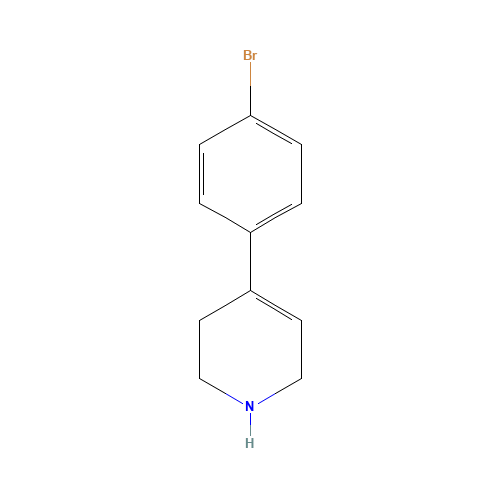4-(4-bromophenyl)-1,2,3,6-tetrahydropyridine (CAS: 91347-99-8) - Chemical Structure and Molecular Formula 