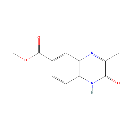 methyl 3-methyl-2-oxo-1H-quinoxaline-6-carboxylate (CAS: 263715-86-2) - Chemical Structure and Molecular Formula 