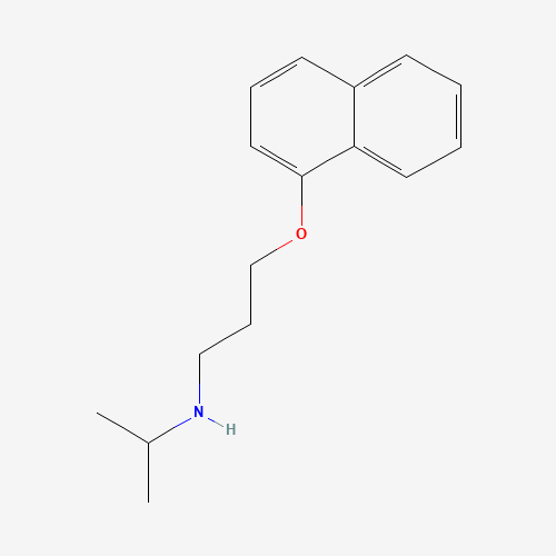 3-naphthalen-1-yloxy-N-propan-2-ylpropan-1-amine (CAS: 20875-54-1) - Chemical Structure and Molecular Formula 