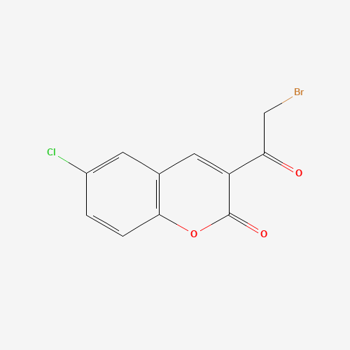 3-(2-bromoacetyl)-6-chlorochromen-2-one (CAS: 106577-99-5) - Chemical Structure and Molecular Formula 