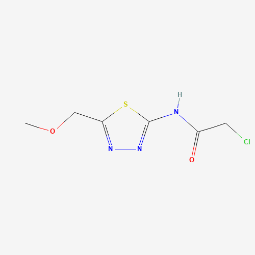 2-chloro-N-[5-(methoxymethyl)-1,3,4-thiadiazol-2-yl]acetamide (CAS: 876710-55-3) - Chemical Structure and Molecular Formula 
