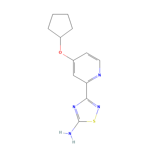 3-(4-cyclopentyloxypyridin-2-yl)-1,2,4-thiadiazol-5-amine (CAS: 1179362-24-3) - Related Chemical Product