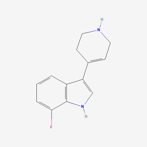 7-fluoro-3-(1,2,3,6-tetrahydropyridin-4-yl)-1H-indole (CAS: 200714-22-3) - Chemical Structure and Molecular Formula 