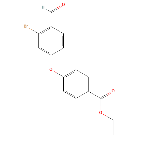 ethyl 4-(3-bromo-4-formylphenoxy)benzoate (CAS: 1196474-68-6) - Chemical Structure and Molecular Formula 