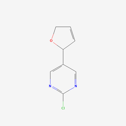 2-chloro-5-(2,5-dihydrofuran-2-yl)pyrimidine (CAS: 1314391-75-7) - Chemical Structure and Molecular Formula 