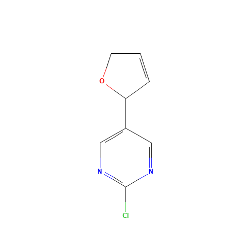 2-chloro-5-(2,5-dihydrofuran-2-yl)pyrimidine (CAS: 1314391-75-7) - Chemical Structure and Molecular Formula 