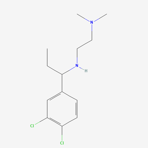 N-[1-(3,4-dichlorophenyl)propyl]-N',N'-dimethylethane-1,2-diamine (CAS: 57095-13-3) - Chemical Structure and Molecular Formula 